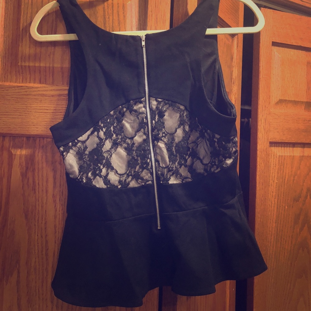 Express Black Peplum Top Size Medium